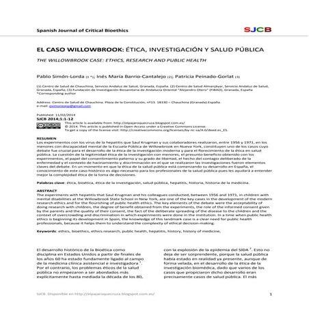 Simón p et al willowbrook_sjcb_2014