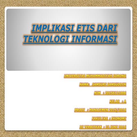 implikasi etis dari TI