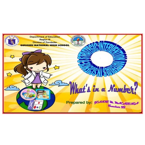 Strategic Intervention Material in Science 8: What's in a Number?