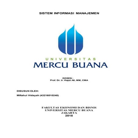 Sim 10, miftahul hidayah, hapzi ali, akuntansi s1, universitas mercu buana, 2018