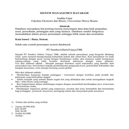 Sim, 5, andika fajar, hapzi ali, sistem manajemen database, universitas mercu...