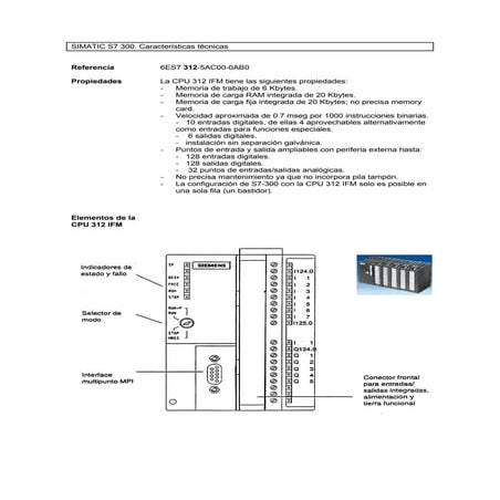 Simatic s7 300 caracteristicas