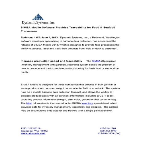 INVENTORY MANAGEMENT FOR FOOD PROCESSORS | PDF