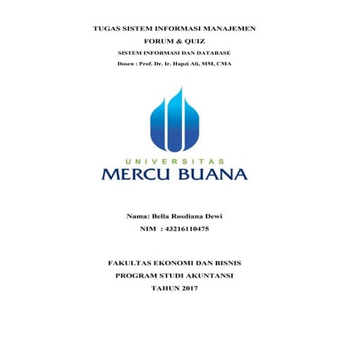 Sim, bella rosdiana dewi, hapzi ali, sistem informasi dan database, universit...