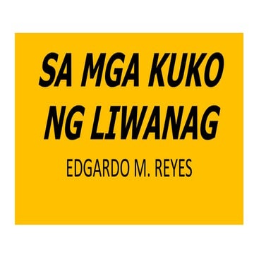 SA MGA KUKO NG LIWANAG // SIMBOLISMO