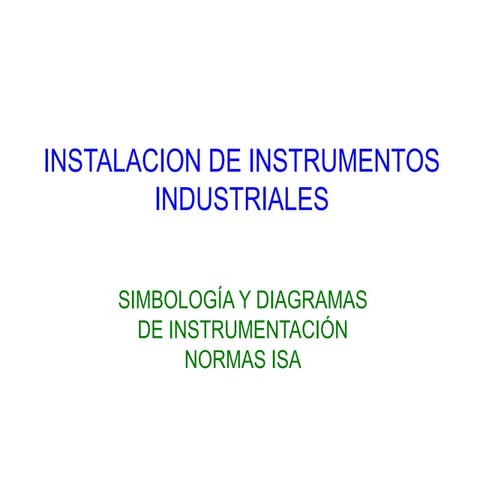 Simbologia en instrumentacion