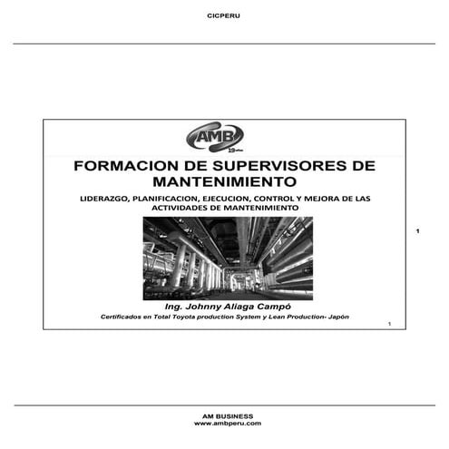 supervisores de mantenimiento 