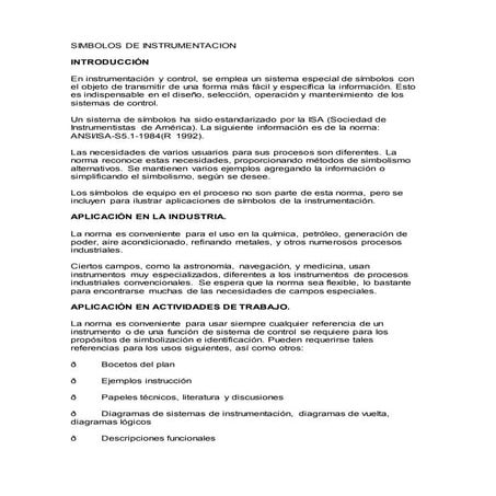 Simbolos de instrumentacion