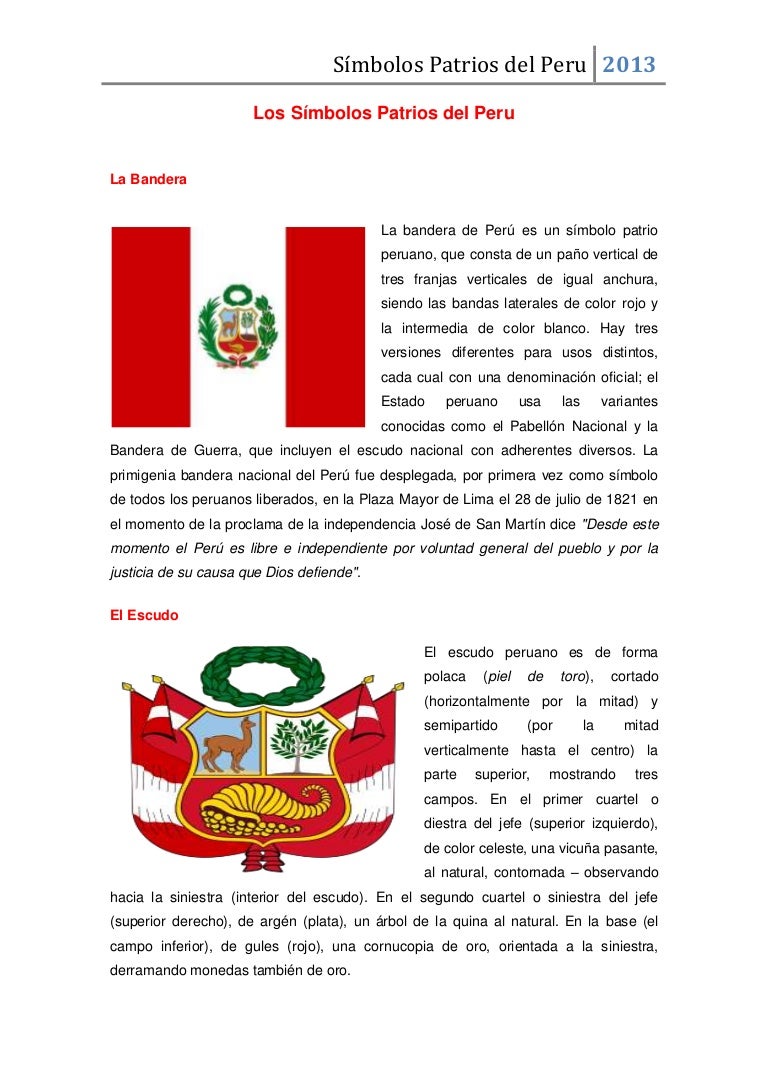 Simbolos Patrios Del Peru