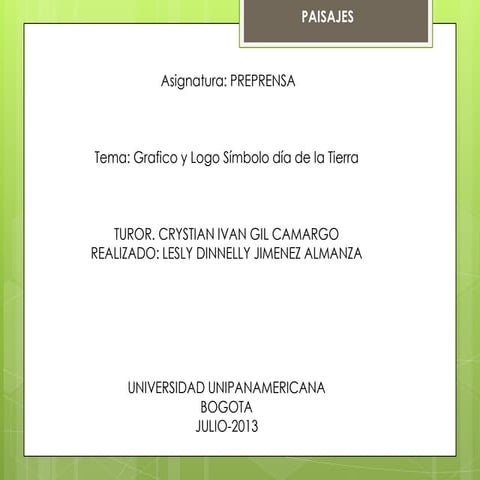 Simbolo y grafico dia de la tierra