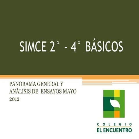 Simce 2° 4° básicos - slideshare | PPTX