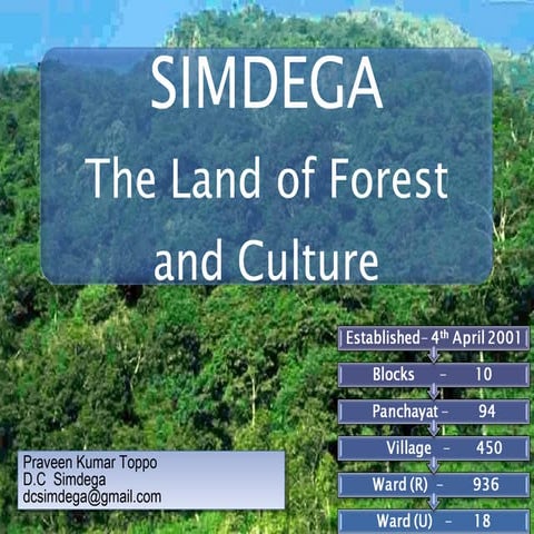 Development initiatives Taken to Tackle the Naxal Issue in Simdega, Jharkhand. 