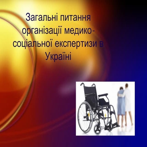 Загальні питання організації медико-соціальної експертизи в Україні