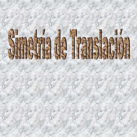 Simetría de translación