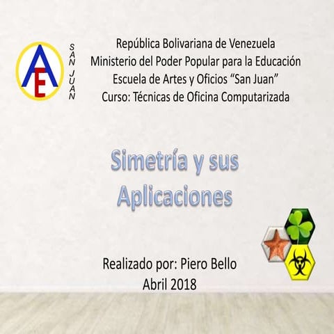 Simetria y sus aplicaciones