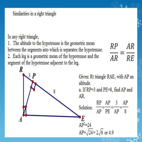 Similarity on right triangle