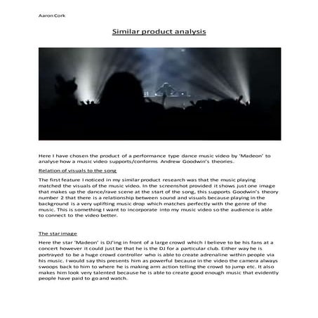 Similar product analysis 1