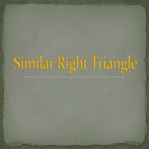 Similar right triangle