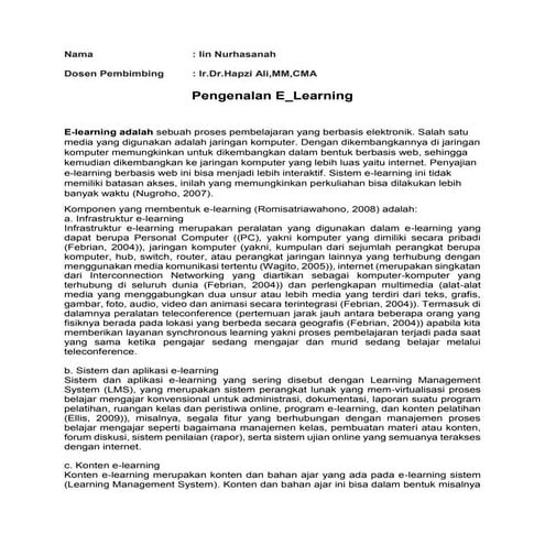 P2 komponen e learning | PDF