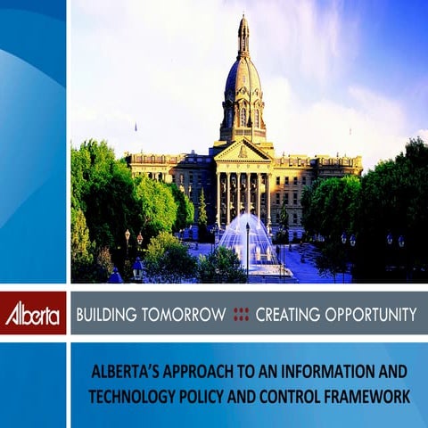 Alberta's Approach To An Itm Control Framework