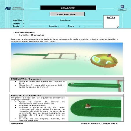 EXAMEN KODU GAME LAB -1 | PDF
