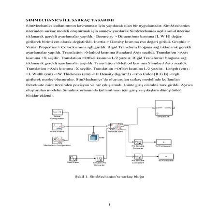 Simmechanics pendulum design