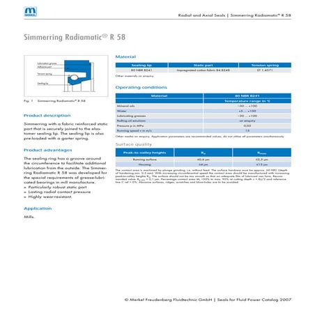 Simmerring radiamatic r-35 | PDF