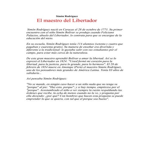 Simón rodríguez