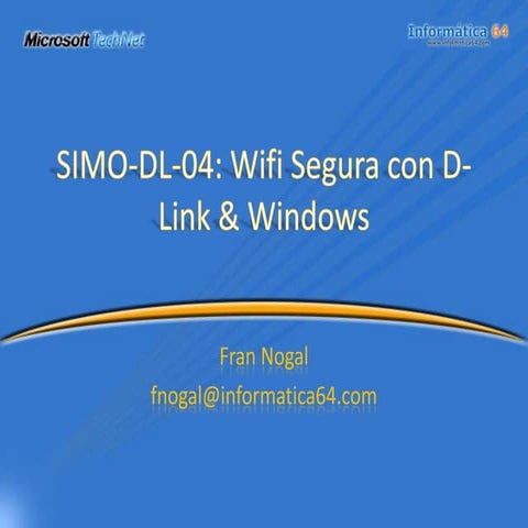Wifi Segura con D-Link Windows Server 2008 R2