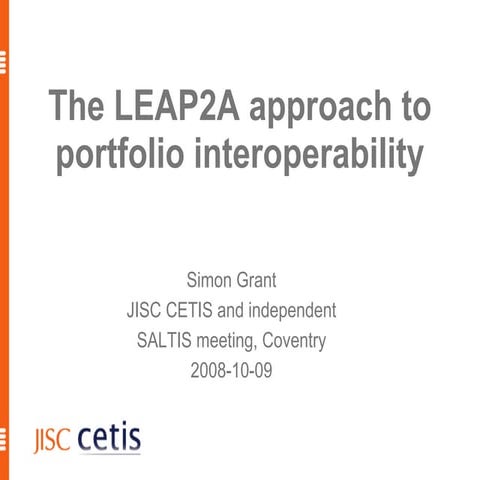 The LEAP2A approach to portfolio interoperability