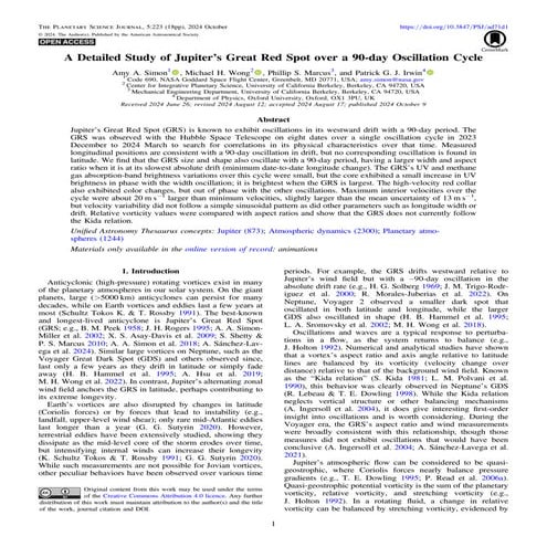 A Detailed Study of Jupiter’s Great Red Spot over a 90-day Oscillation Cycle