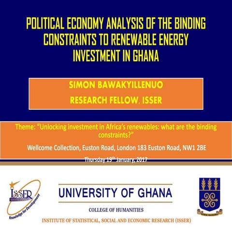 Simon Bawakyillenuo - Green Growth Diagnostics for Africa