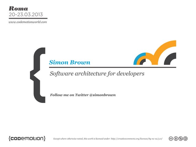 Software architecture for developers by Simon Brown