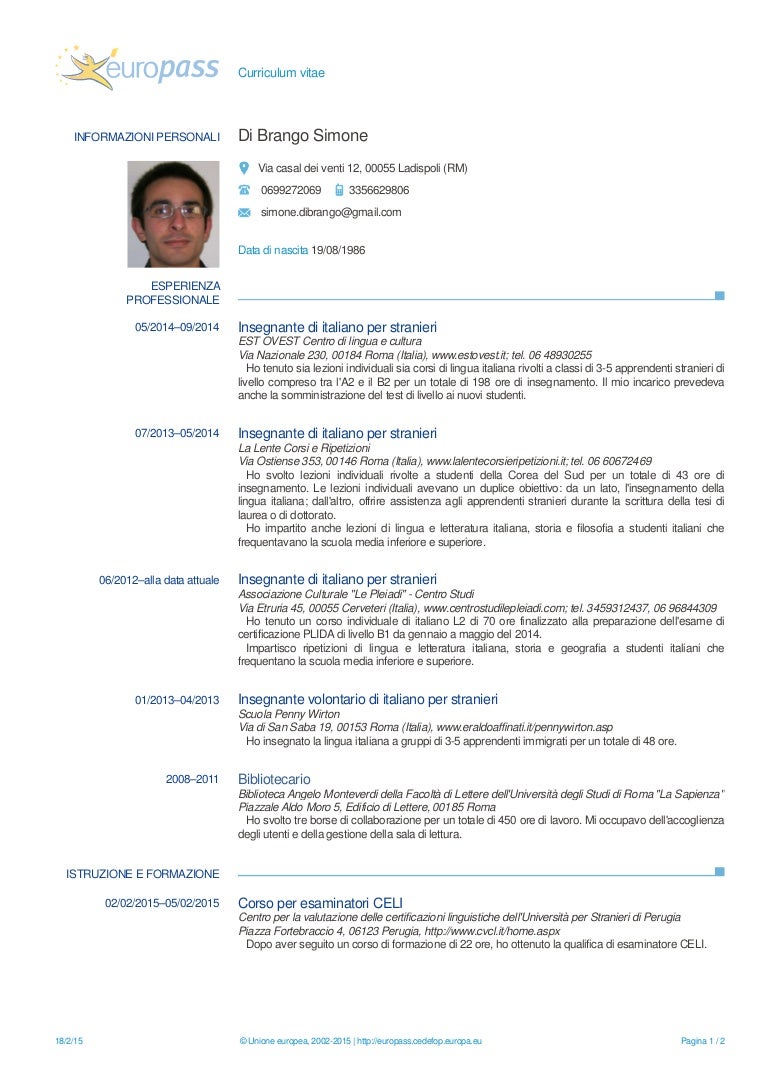 Curriculum vitae ripetizioni image