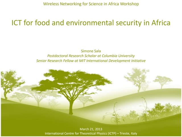 ICT for Food and Environmental Security in Africa