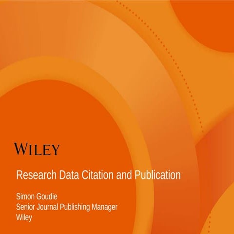 Simon Goudie - Wiley’s Recommendations for Journal Data Policies