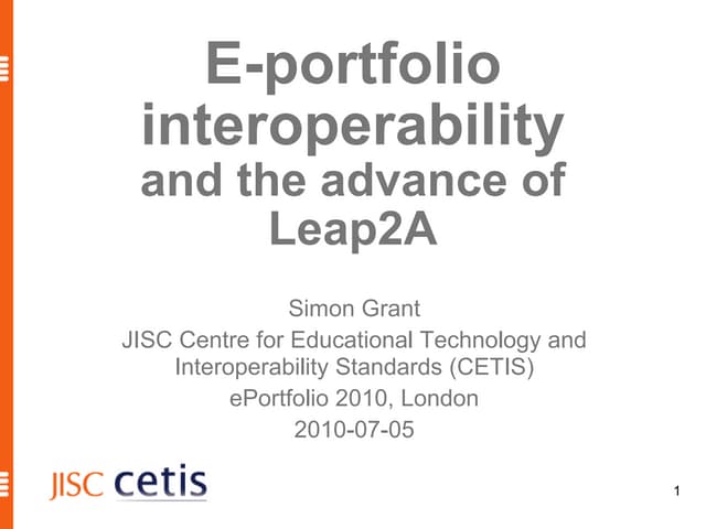E-portfolio interoperability and th...