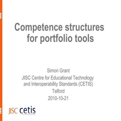 Competence structures and portfolio tools
