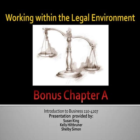 Legal Environment