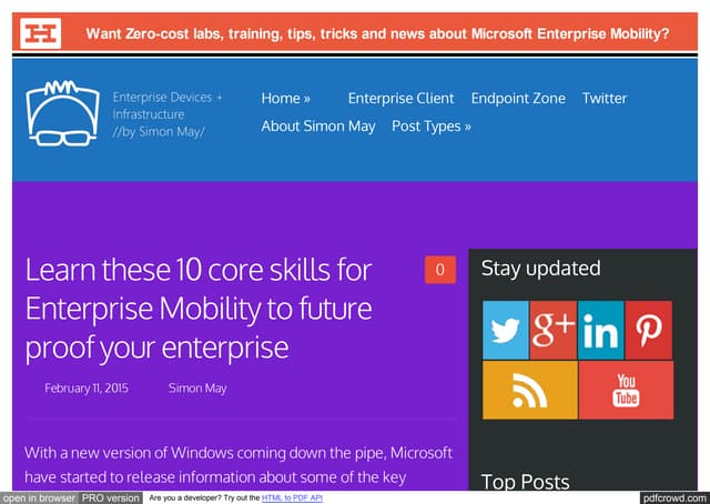 Learn these 10 core skills for Enterprise Mobility to future proof your enter...