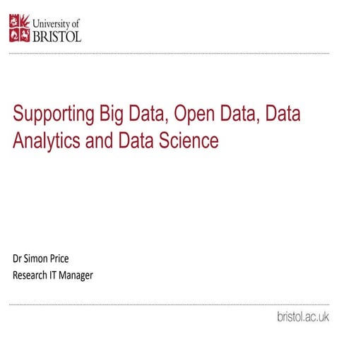 Supporting Big Data, Open Data, Data Analytics and Data Science
