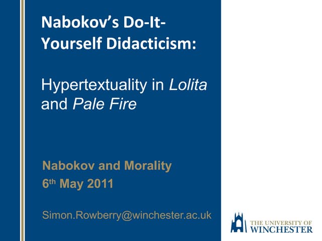 Simon Rowberry Nabokov & Morality
