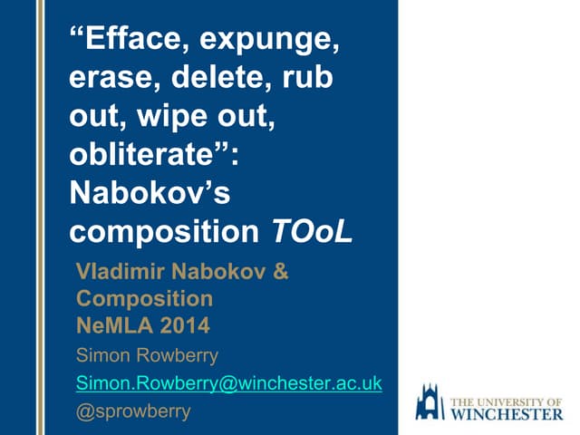Nabokov's Compositional TOoL