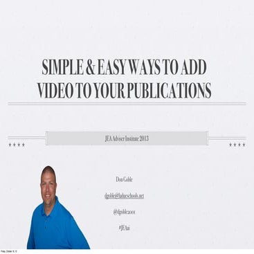 Simple and easy ways to incorporate video into all of your school publications
