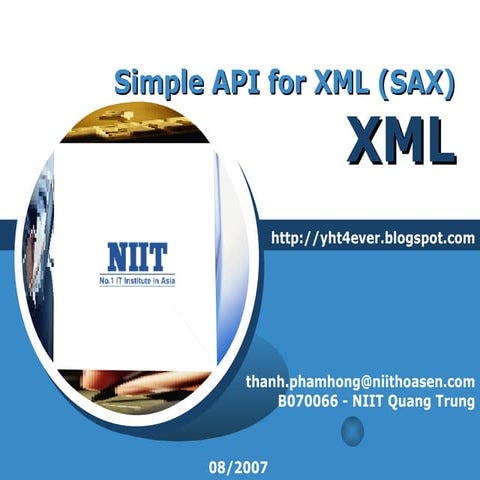 Simple API for XML | PPT