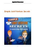 Simple joint venture agreement template
