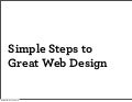 Simple Steps to Great Web Design