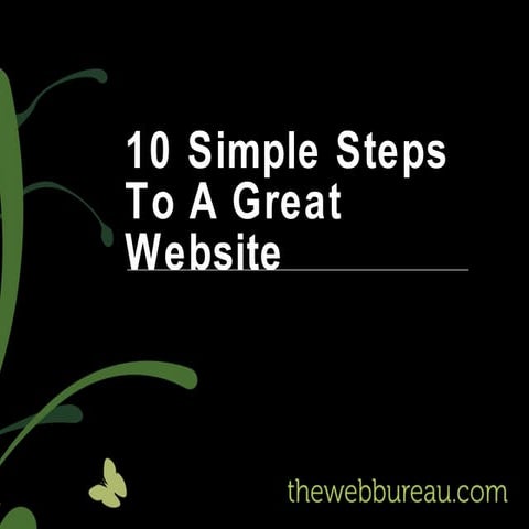 Simple steps to a great website