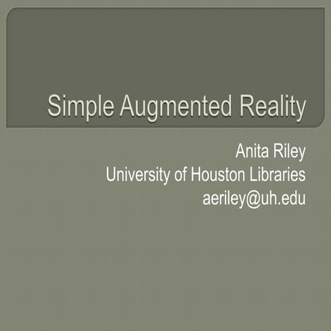Simple augmented reality