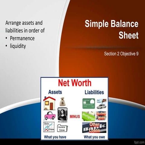 Simple balance sheet